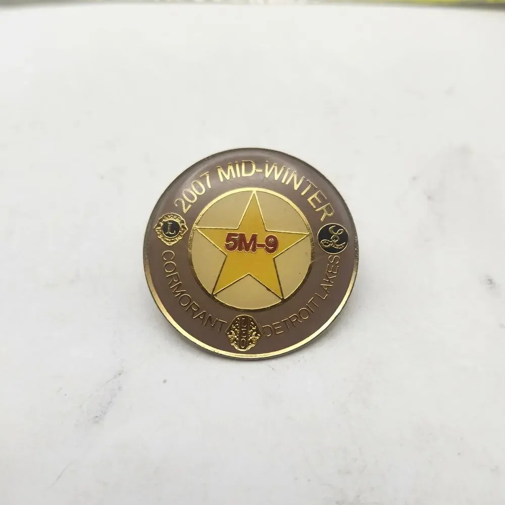 2007 Lions Club 5M-9 Mid-Winter Cormorant Detroit Lakes Enamel Twin Post Pin